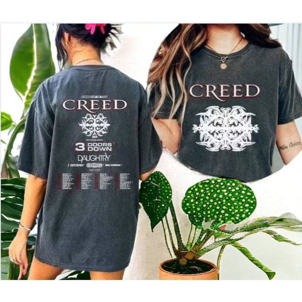 Creed 2024 Tour Summer Of 99 Tour Shirt Creed Band 2 Sided shirt